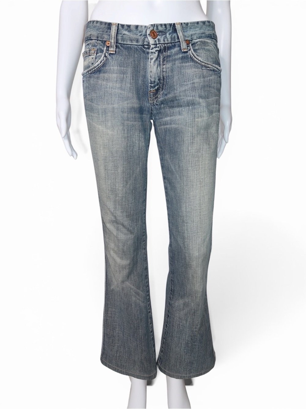 7 For All Mankind Light Blue Flared Jeans